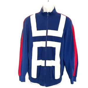 MyHero Academia Bozu Izuku Shoto ZipUp Mens Sweatshirt Sz Med Blue Costume Twee
